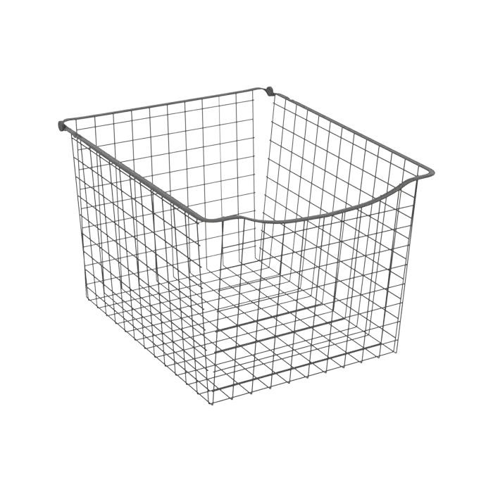 Wire basket high W500 H330 D400, Dark Grey